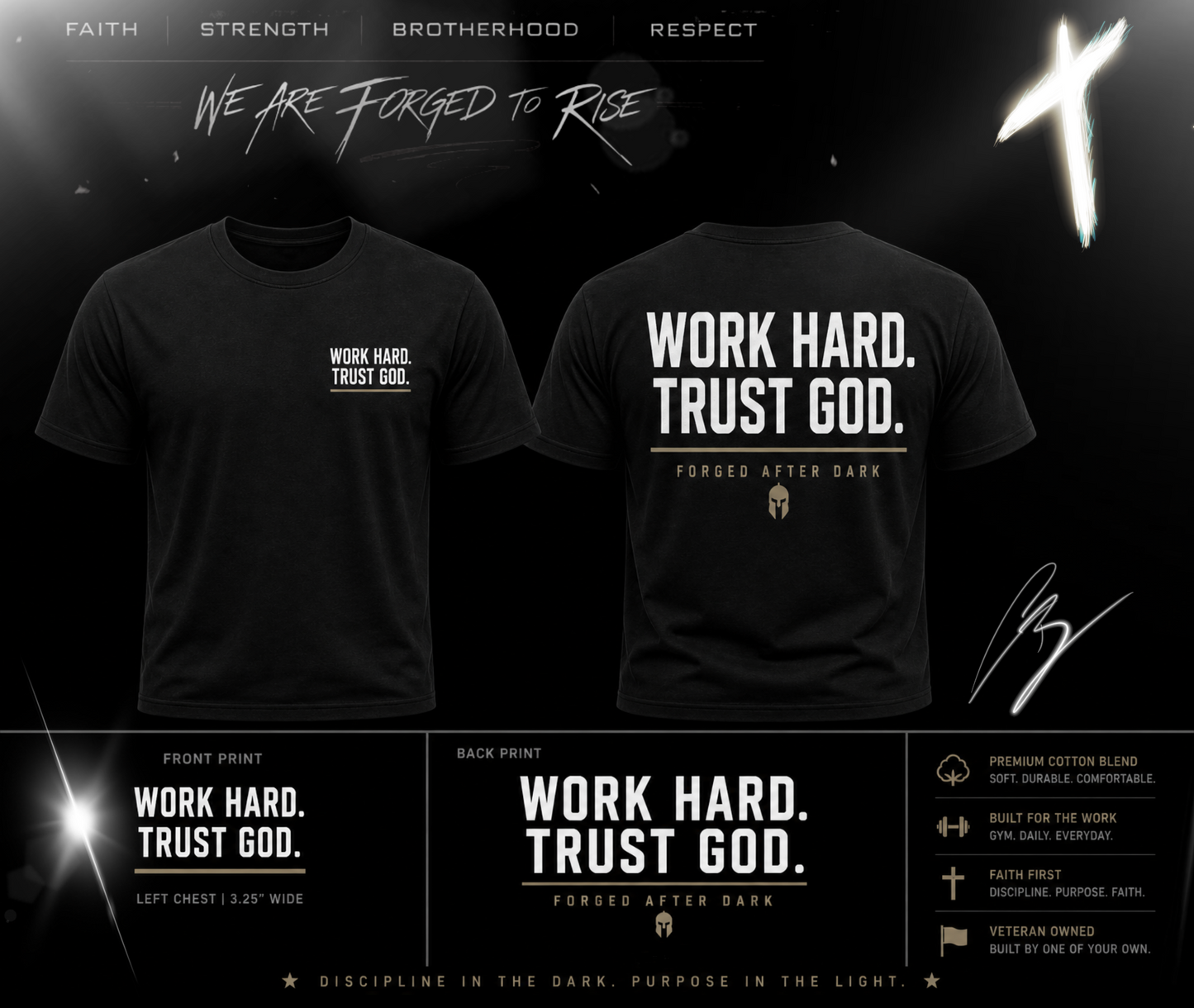 WORK HARD. TRUST GOD. Premium Tee