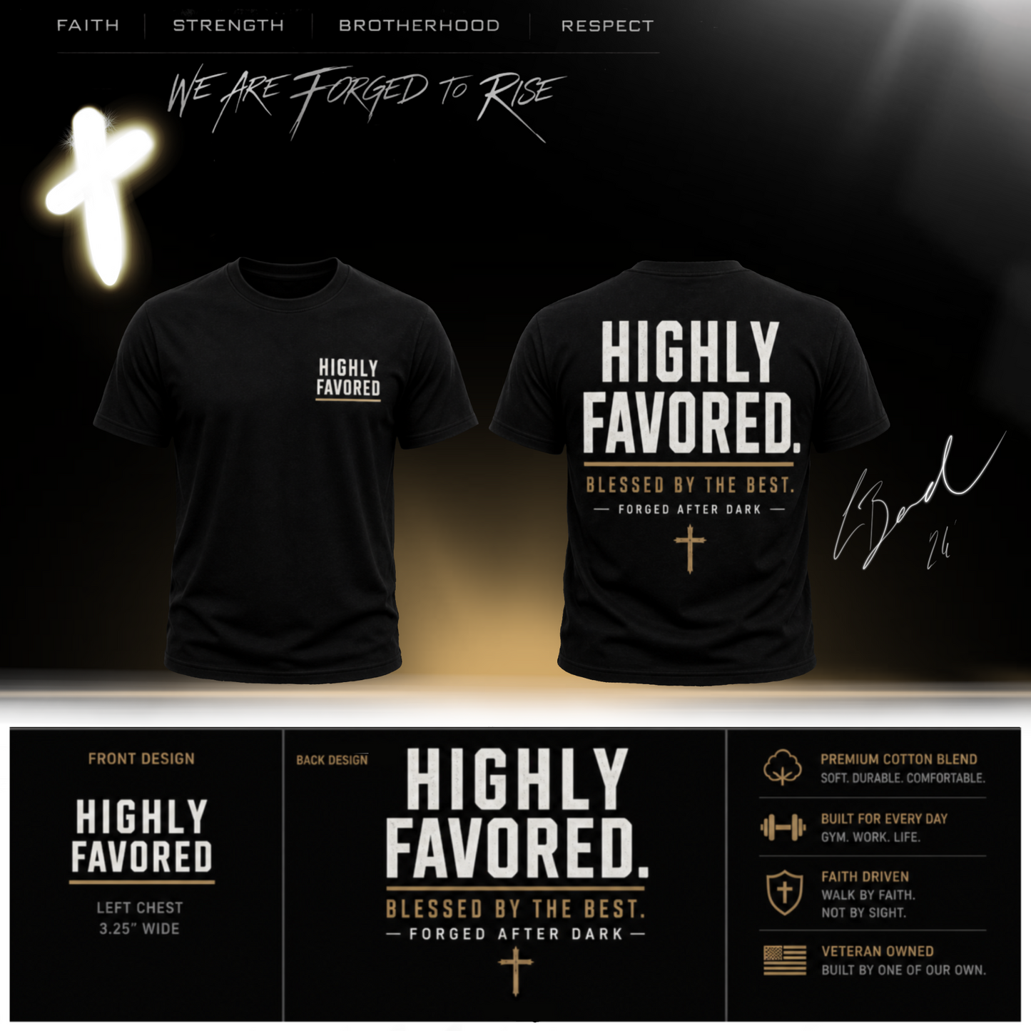 HIGHLY FAVORED. Premium Tee