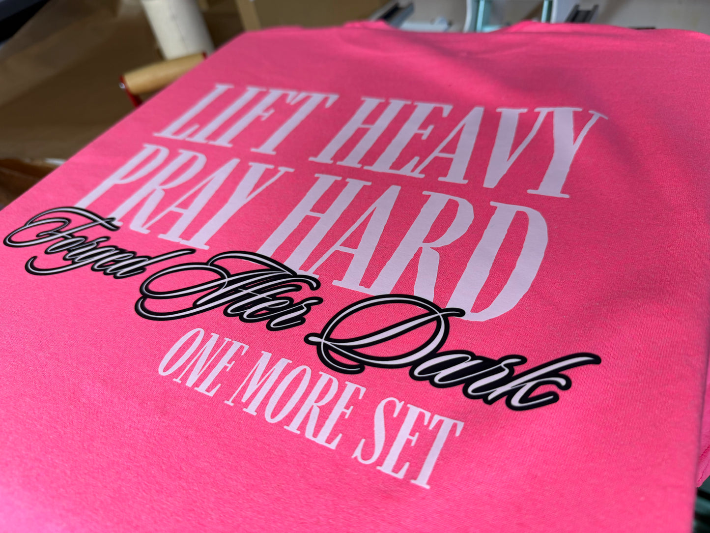 Lift Heavy Pray Hard – Women’s Pink Edition | Forged After Dark